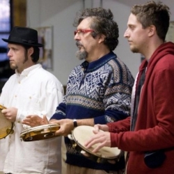 Open Playing Pandeiro in a workshop with Scott Kettner and Cyro Baptista